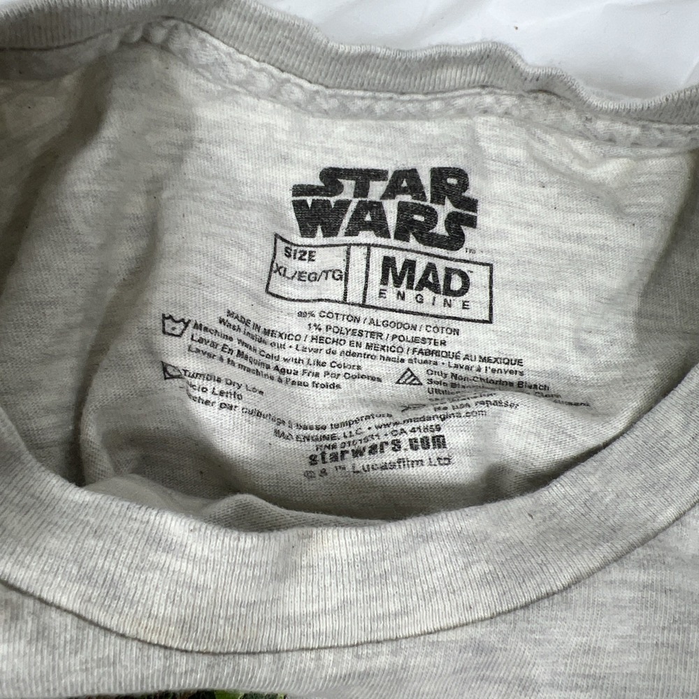 MAD Engine Star Wars Grogu - Baby Yoda Cut Off T-Shirt Large XL - Picture 4 of 8